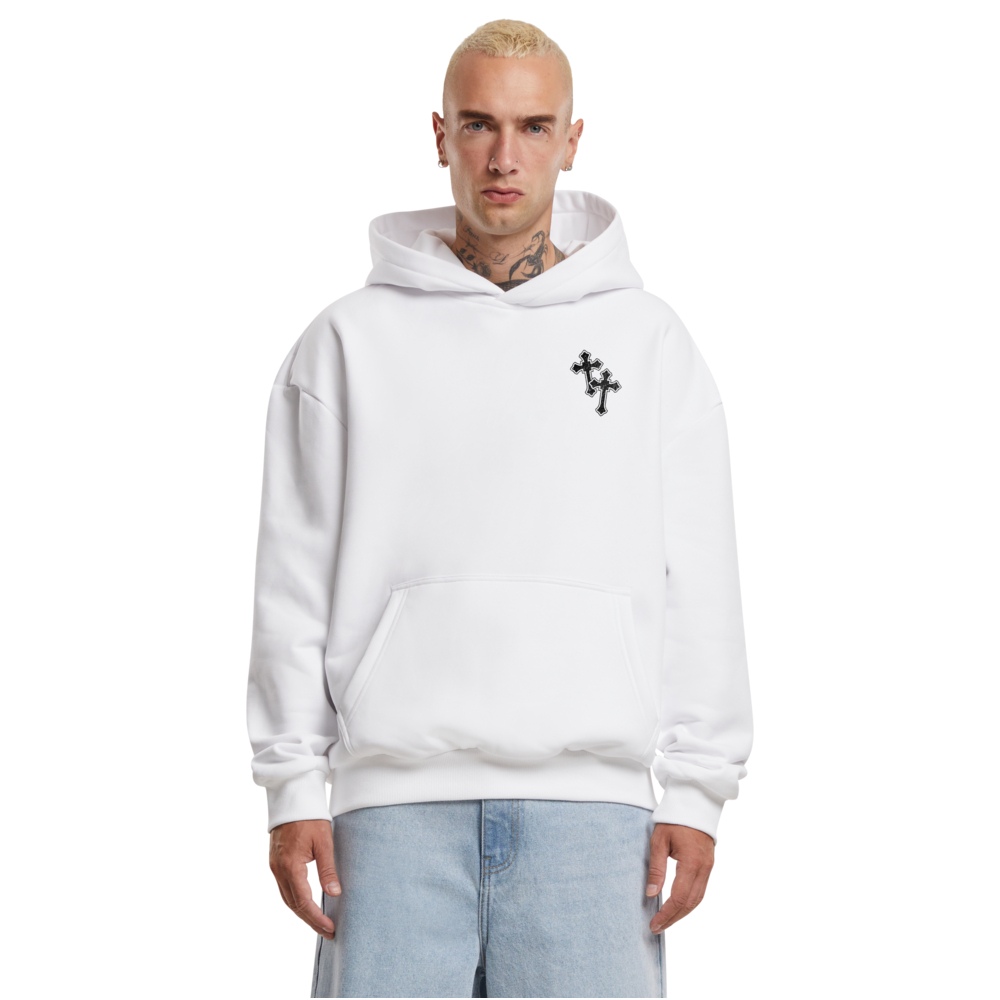 Mister Tee - Believe In Strength Ultra Heavy Oversized Hoodie - White